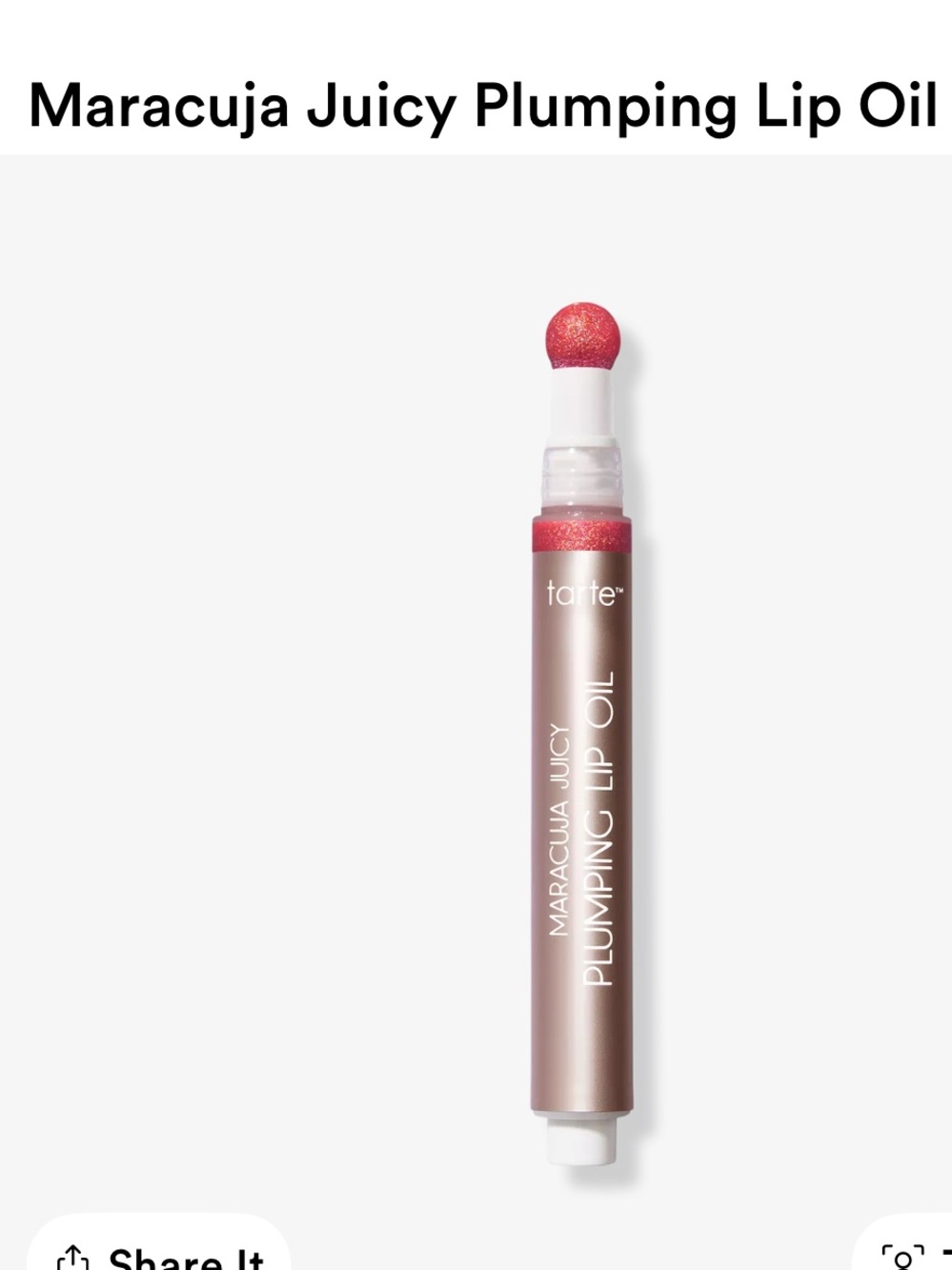 Tarte Maracuja Juicy Plumping Lip Oil - Shimmering Hibiscus